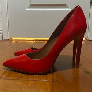 Red Patent Leather Steve Madden Heels